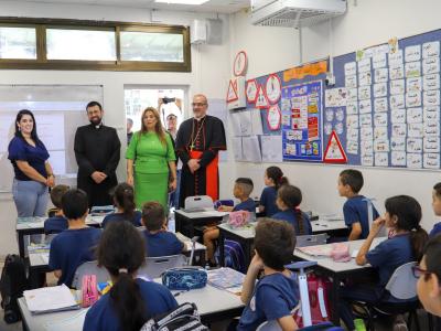 المؤسّسات التعليميّة المسيحيّة تؤدّي دورًا يتجاوز حدود الطائفة. مصدر الصورة: البطريركيّة اللاتينيّة-القدس