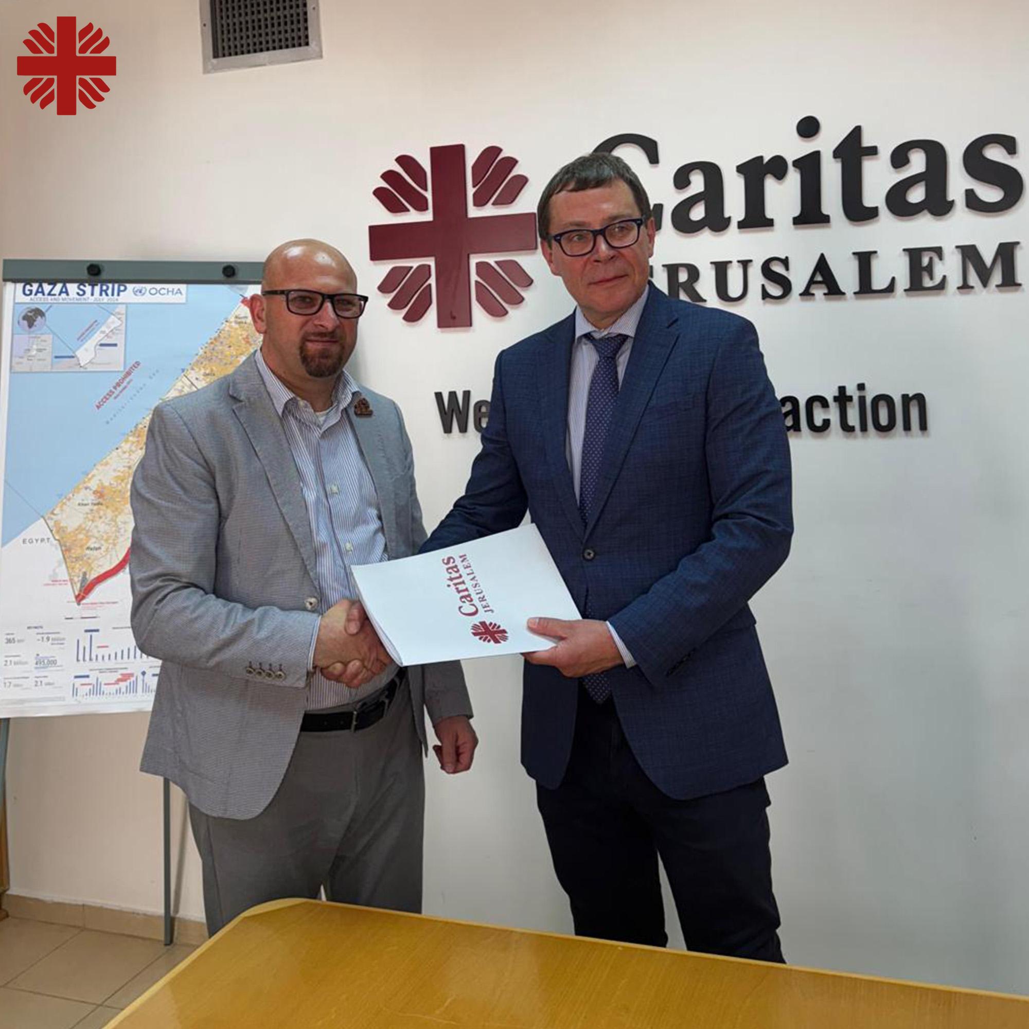 Signing of Cooperation Agreement Between Caritas Jerusalem and the Czech Republic to Support the Mobile Clinic in Taybeh