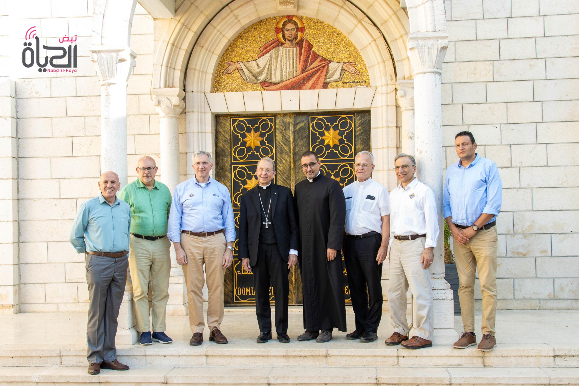 Delegation from CNEWA and Knights of Columbus Visits Taybeh